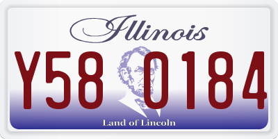 IL license plate Y580184
