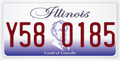 IL license plate Y580185