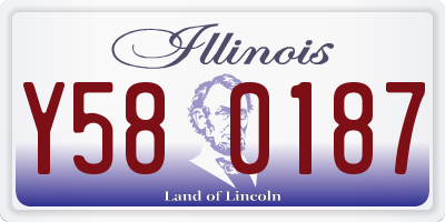 IL license plate Y580187