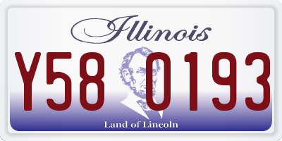 IL license plate Y580193