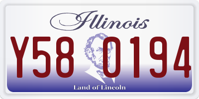 IL license plate Y580194