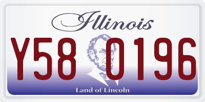 IL license plate Y580196