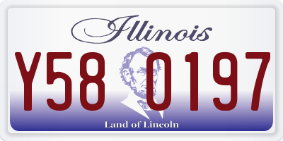 IL license plate Y580197