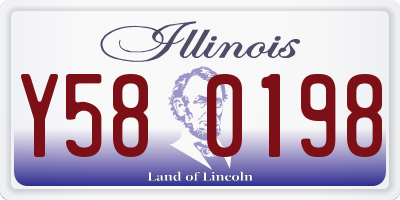 IL license plate Y580198