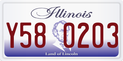IL license plate Y580203