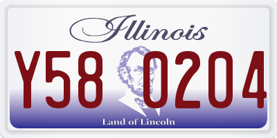 IL license plate Y580204