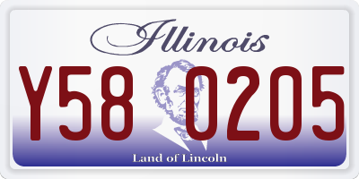 IL license plate Y580205