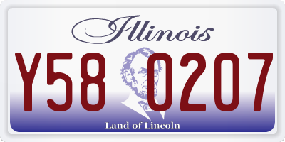 IL license plate Y580207