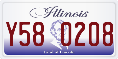 IL license plate Y580208