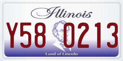 IL license plate Y580213