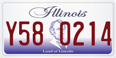 IL license plate Y580214