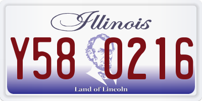 IL license plate Y580216