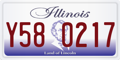 IL license plate Y580217