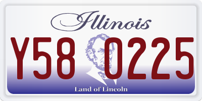 IL license plate Y580225