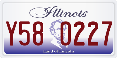 IL license plate Y580227