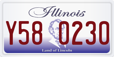 IL license plate Y580230