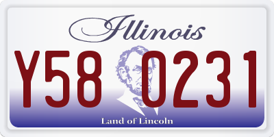 IL license plate Y580231