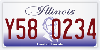 IL license plate Y580234