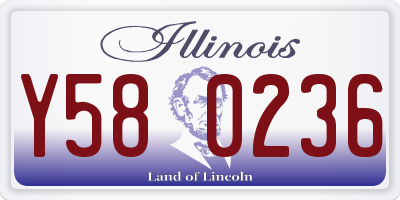 IL license plate Y580236