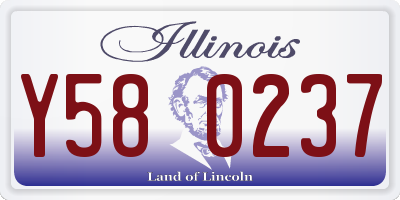 IL license plate Y580237