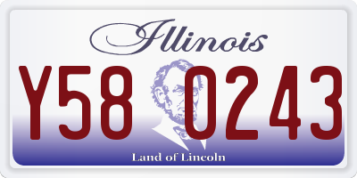 IL license plate Y580243