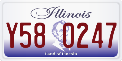 IL license plate Y580247