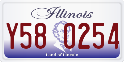 IL license plate Y580254