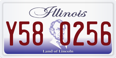 IL license plate Y580256
