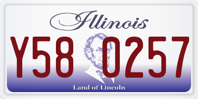 IL license plate Y580257