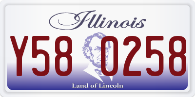 IL license plate Y580258