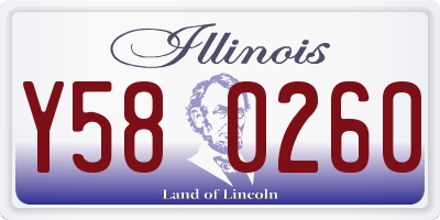 IL license plate Y580260