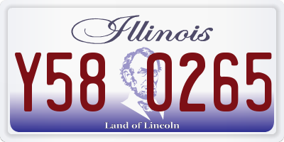 IL license plate Y580265