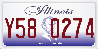 IL license plate Y580274