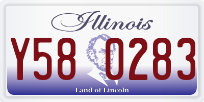 IL license plate Y580283