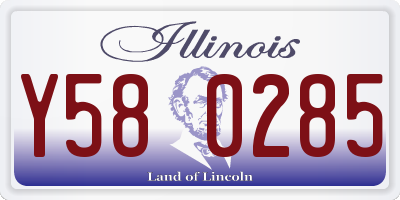 IL license plate Y580285