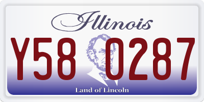 IL license plate Y580287