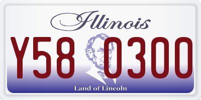 IL license plate Y580300