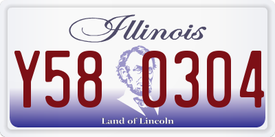IL license plate Y580304