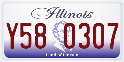 IL license plate Y580307