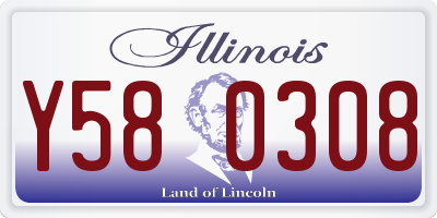 IL license plate Y580308