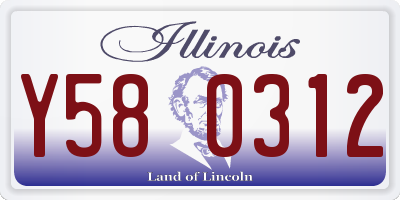 IL license plate Y580312