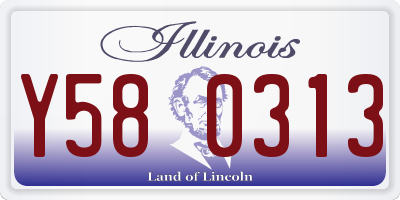 IL license plate Y580313
