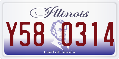 IL license plate Y580314