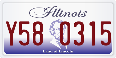 IL license plate Y580315