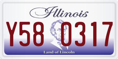 IL license plate Y580317