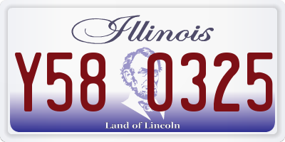 IL license plate Y580325