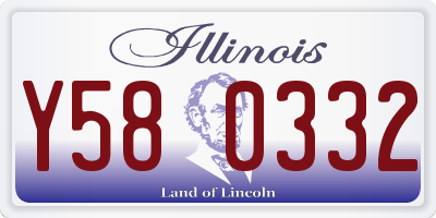 IL license plate Y580332
