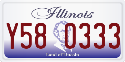 IL license plate Y580333