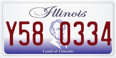 IL license plate Y580334