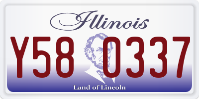IL license plate Y580337